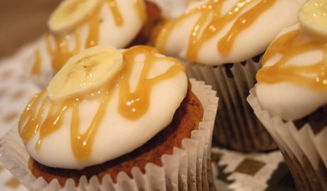 banoffee cupcakes cream cheese icing