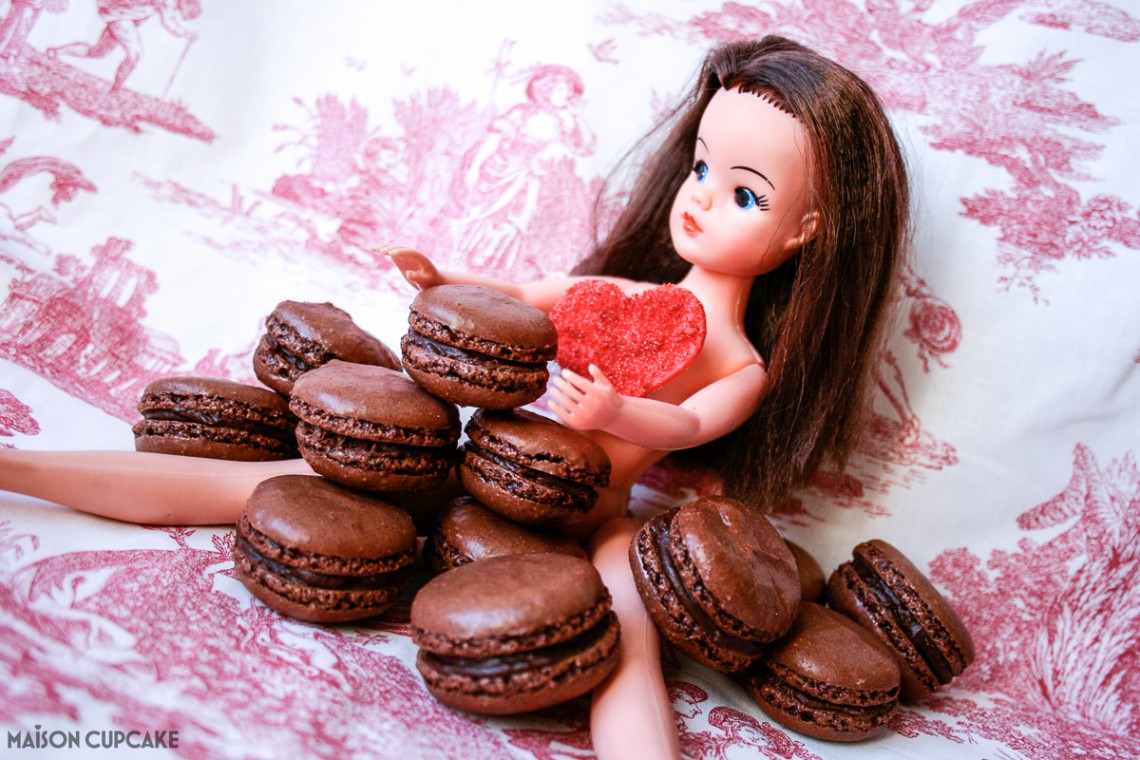 Chocolate Macarons with Chocolate Ganache