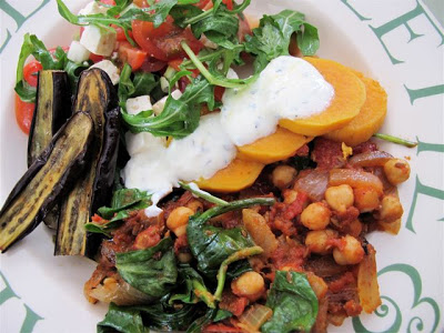 Ottolenghi recipe chickpeas sweet potato lemon garlic yogurt