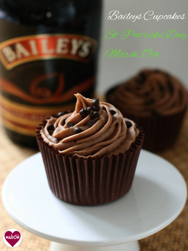 Boozy Chocolate Cupcakes with Baileys Buttercream Frosting - Bake Drizzle  Dust