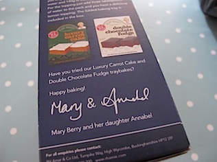 Mary Berry packet cake mix