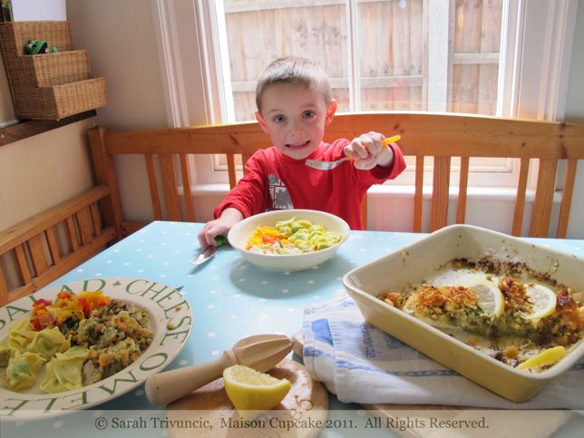 Lawrence Dallagio's Pesto Topped Fish by Sarah Trivuncic Maison Cupcake