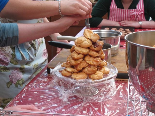 Making Croquembouche