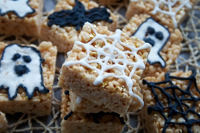 Halloween Rice Crispy Squares