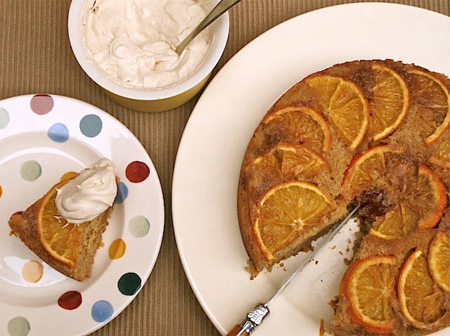 orange spice upside down cake