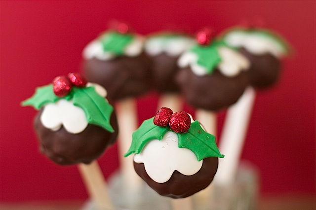 Christmas pudding Christmas cake pops recipe