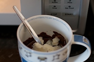 Melting chocolate in microwave