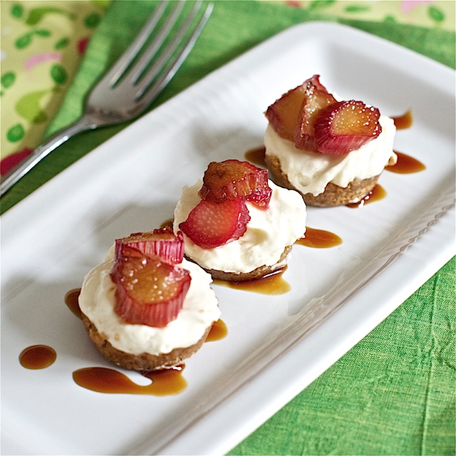 Bitesize Rhubarb Cheesecakes copy