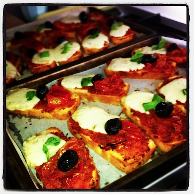 Mini Ciabatta Sundried Tomato Pizzas