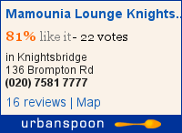 Mamounia Lounge Knightsbridge on Urbanspoon