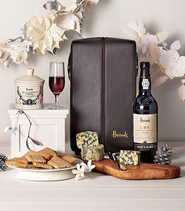 Harrods Port and Stilton hamper