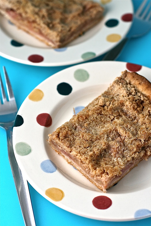 Apple rhubarb crumble slice - 3