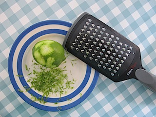 Lime zest grater cornish blue