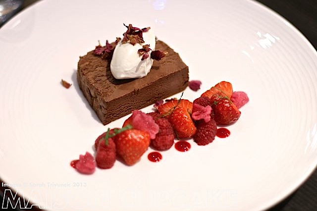 Brigade Restaurant Review #London chocolate dessert with strawberries