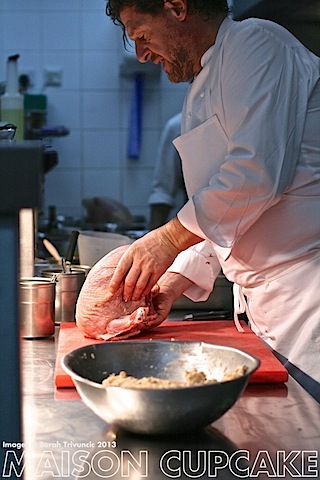 Marco Pierre White stuffs his turkey | MaisonCupcake.com See how chef Marco Pierre White prep his roast turkey at MaisonCupcake.com #thanksgiving #christmas  