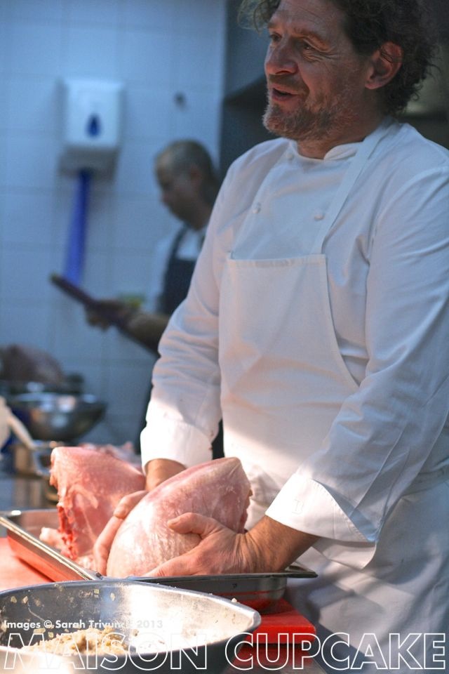 Marco Pierre White stuffs his turkey | MaisonCupcake.com See how chef Marco Pierre White prep his roast turkey at MaisonCupcake.com #thanksgiving #christmas  