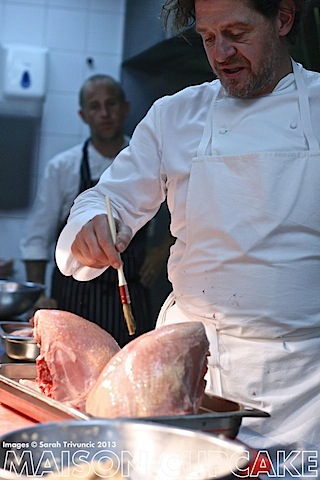 Marco Pierre White stuffs his turkey | MaisonCupcake.com See how chef Marco Pierre White prep his roast turkey at MaisonCupcake.com #thanksgiving #christmas  