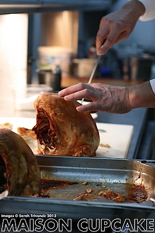 Marco Pierre White stuffs his turkey | MaisonCupcake.com See how chef Marco Pierre White prep his roast turkey at MaisonCupcake.com #thanksgiving #christmas  