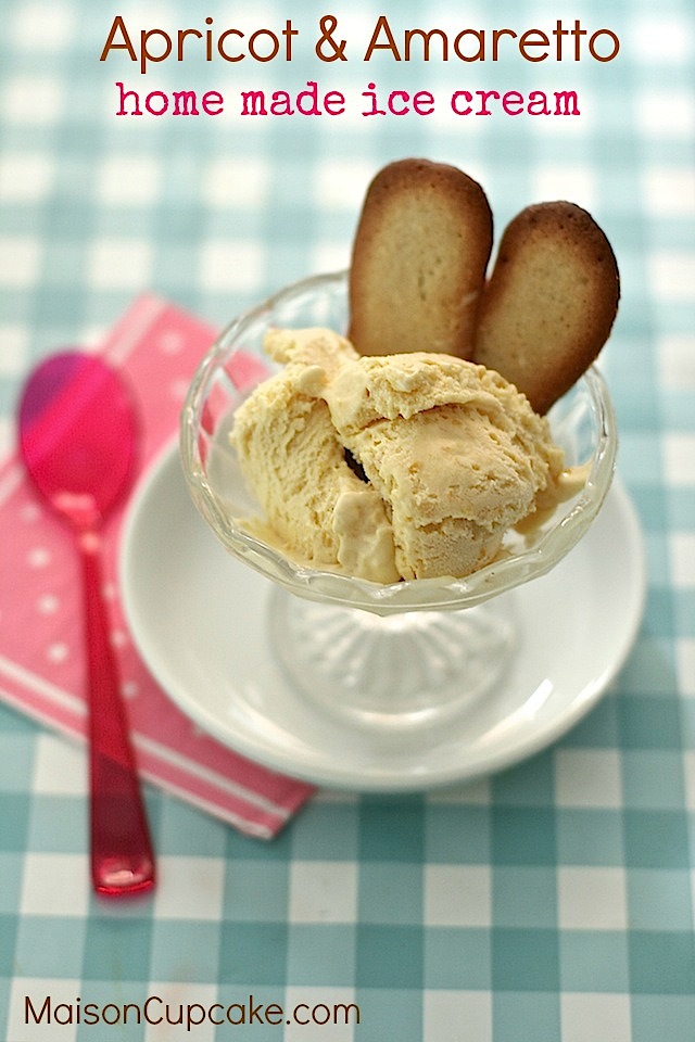 Apricot and Amaretto Ice Cream by Maison Cupcake