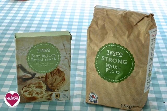 Ingredients to make bread from Tesco supermarket #shop #cbias #ad