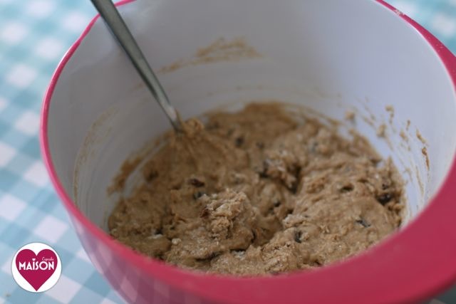 Making golden brown sugar raisin spelt muffin batter - spelt flour is often tolerated by coeliacs even though it's not technically #glutenfree