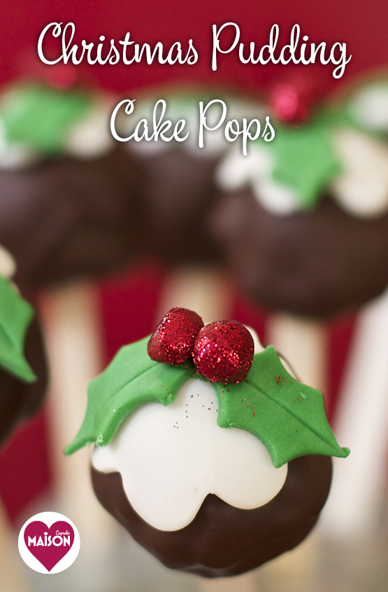 Fabulous Christmas pudding cake pops made from Maya gold chocolate and real fruitcake - full tutorial with step by step pictures 