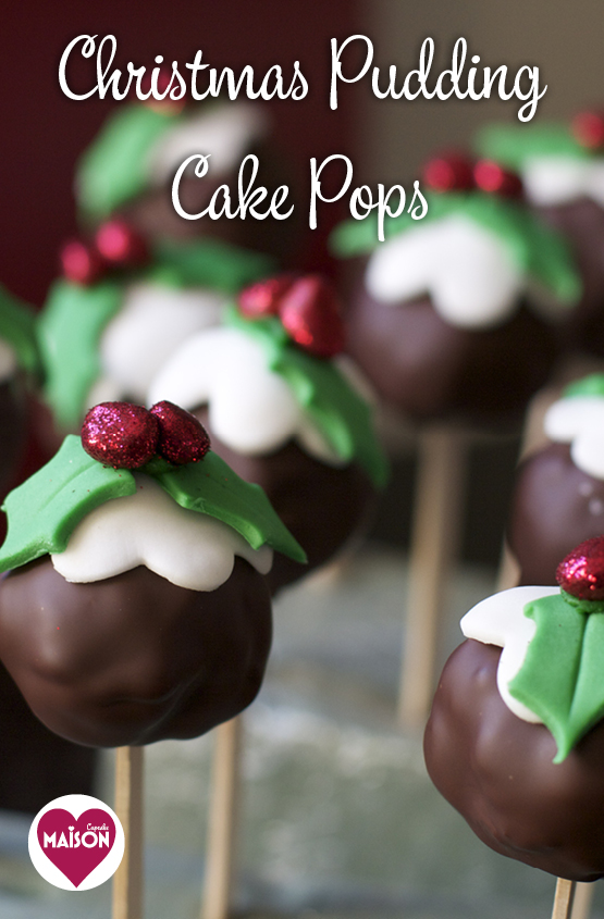 Fabulous Christmas pudding cake pops made from Maya gold chocolate and real fruitcake - full tutorial with step by step pictures 