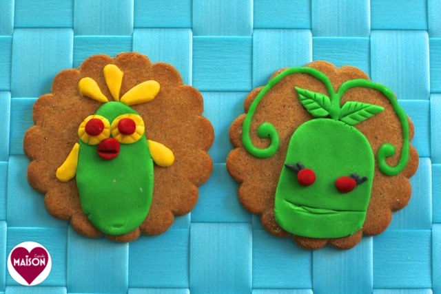 Character Cookies: Cloudy with chance of Meatballs 2 #sugarcraft #craft #kids