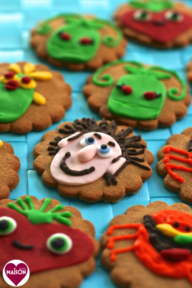 Character Cookies: Cloudy with chance of Meatballs 2 #sugarcraft #craft #kids