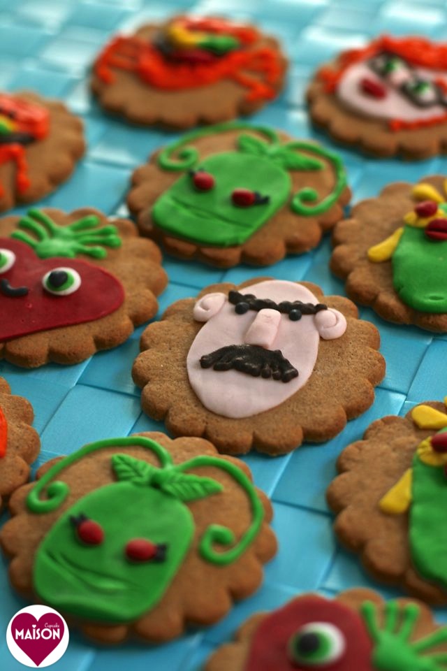 Character Cookies: Cloudy with chance of Meatballs 2 #sugarcraft #craft #kids