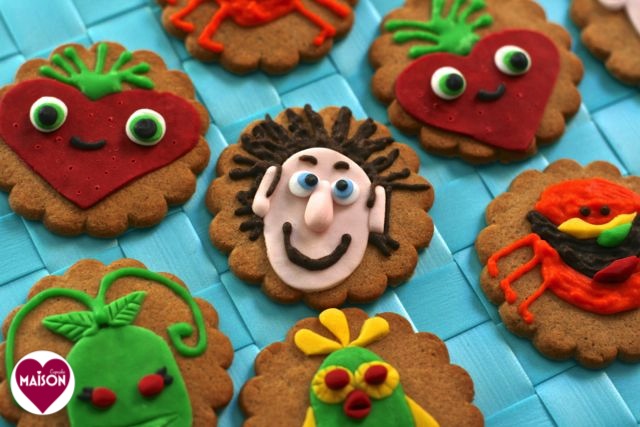 Character Cookies: Cloudy with chance of Meatballs 2 #sugarcraft #craft #kids