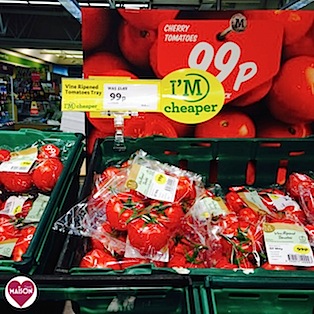 Morrisons tomatoes display #Retail #supermarkets #vegetables