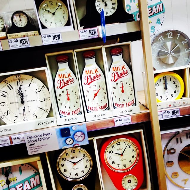 Retro clock display from Tesco homeware selection 2014