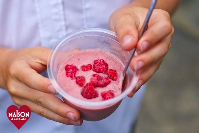 No churn vegan dairy free raspberry ice cream recipe that's kid friendly, very easy and very fast