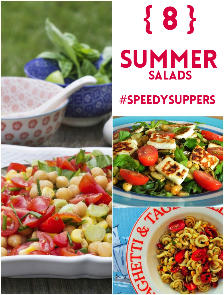 Savour these 8 summer salads for speedy suppers using seasonal ingredients and ready in under 30 minutes.