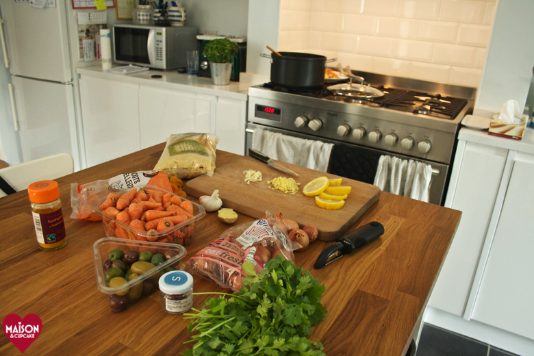 Easy one pot chicken casserole with cous cous and olives - 09