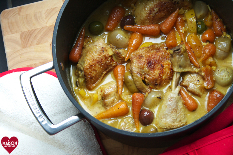 Easy one pot chicken casserole with cous cous and olives - 12