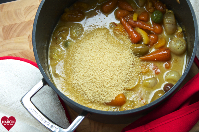 Easy one pot chicken casserole with cous cous and olives - 13