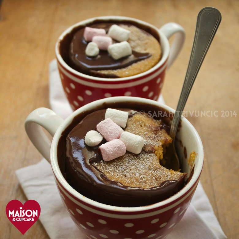 Pumpkin chocolate mug cakes 