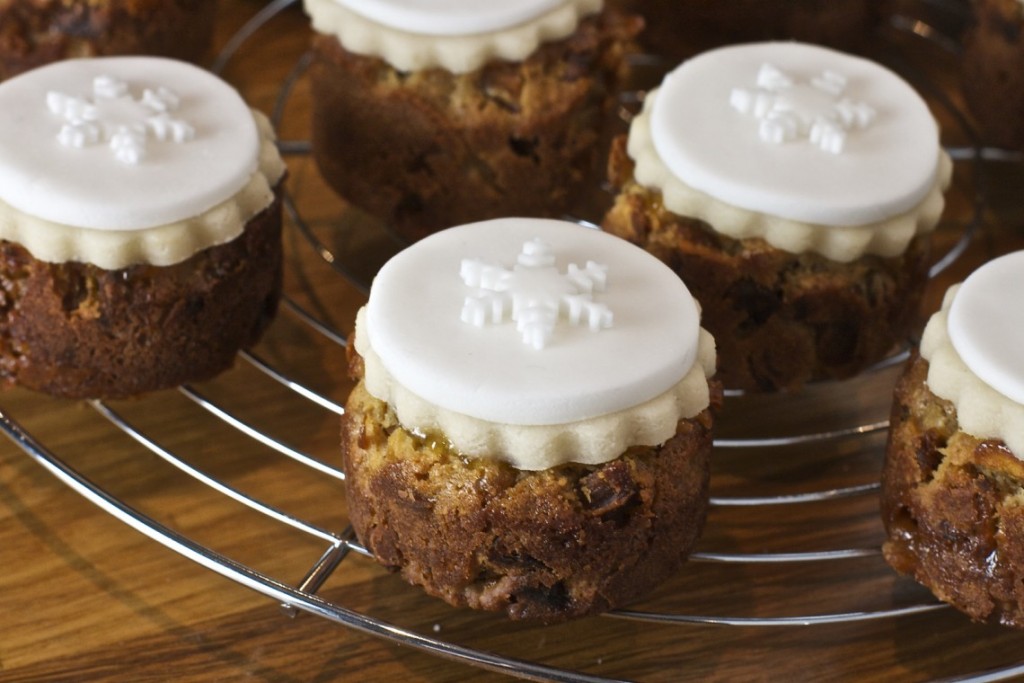 Snowflake Cake with Brandy-Butter Glaze