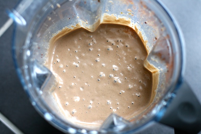 Dairy free chocolate smoothie made in Vitamix