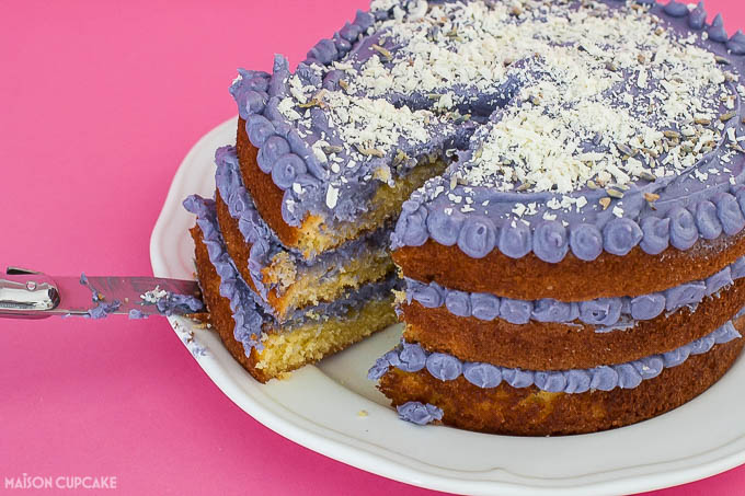 Lavender layer cake with white chocolate - 3