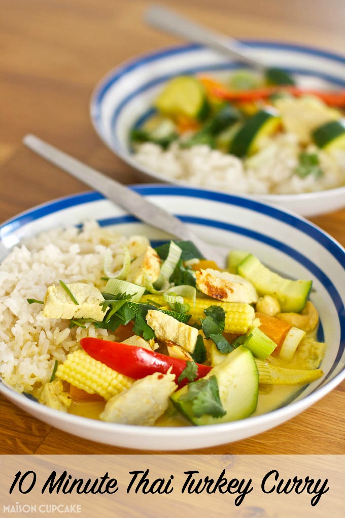 Ten Minute Thai Turkey Curry recipe by @maisoncupcake at maisoncupcake.com in collaboration with Bernard Matthews #ad