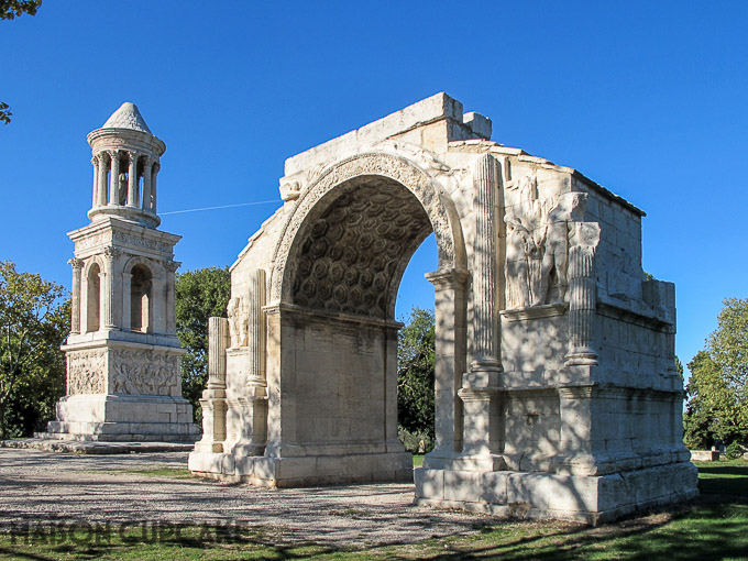 Les Antiques roman ruins at Glanum near St Remy de Provence, France