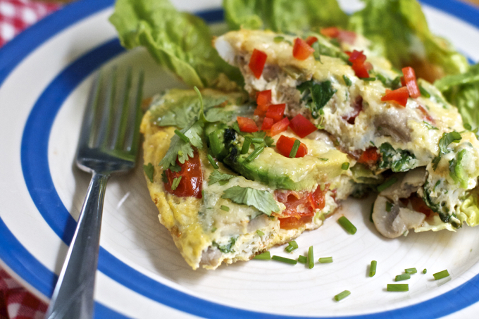 Vegetable Frittata Recipe - easy brunch recipe for vegetarians