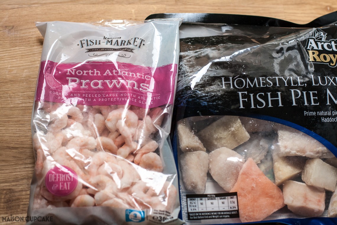 Power of Frozen Iceland prawns and luxury fish pie mix