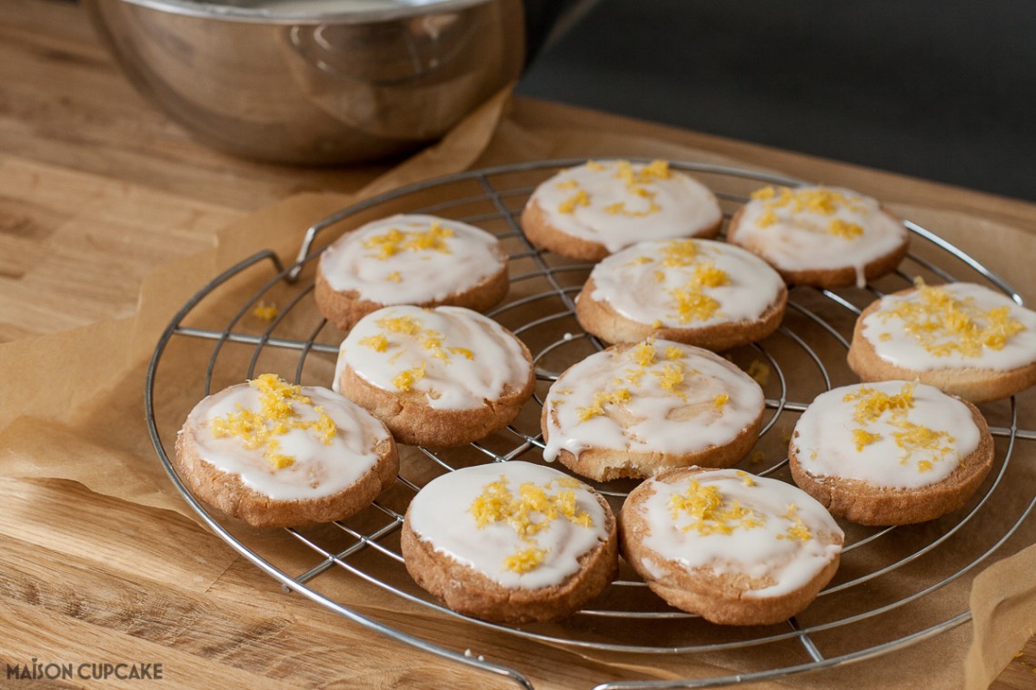 Easy to make slice and bake cookies with lemon icing - step by step