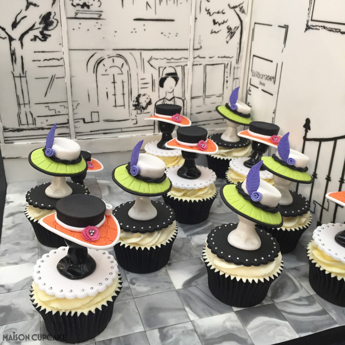 Hat Cupcakes by Paula Mahassani