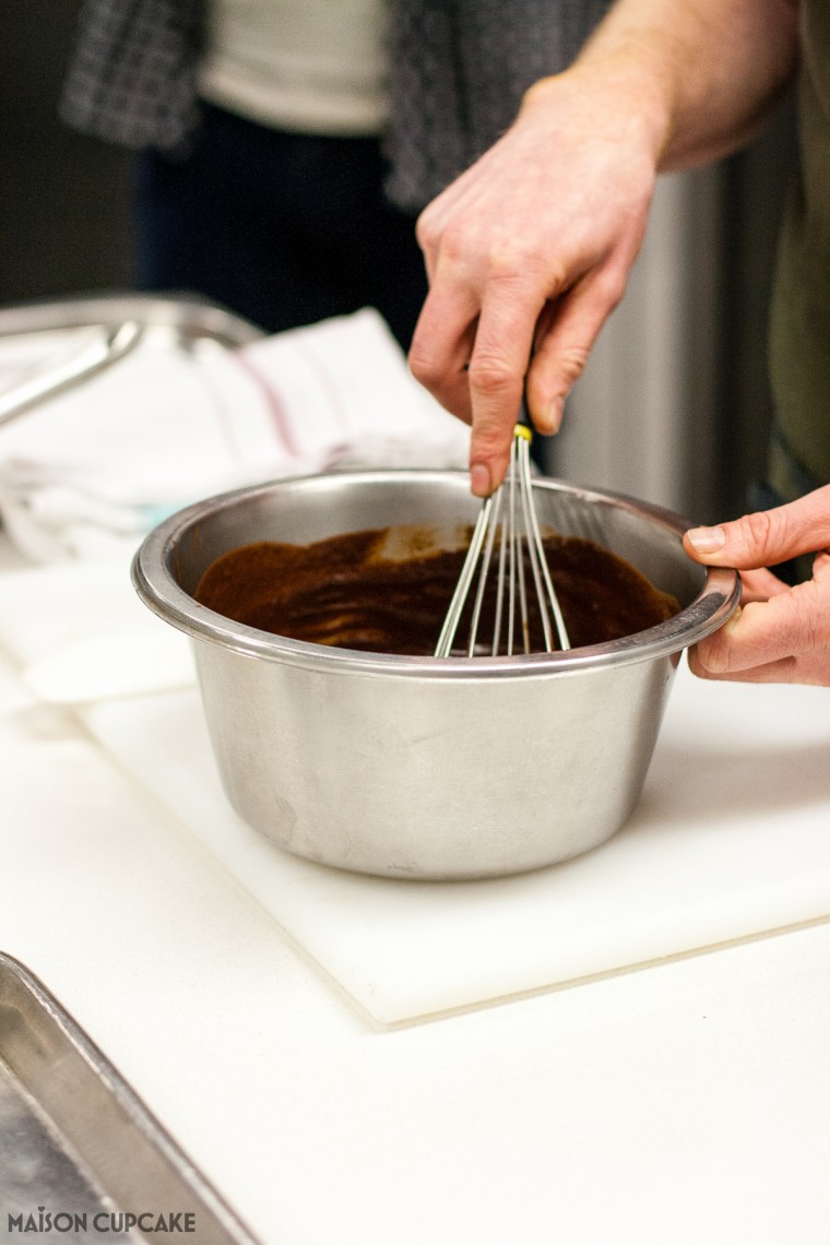 Making chocolate ganache with Paul A Young