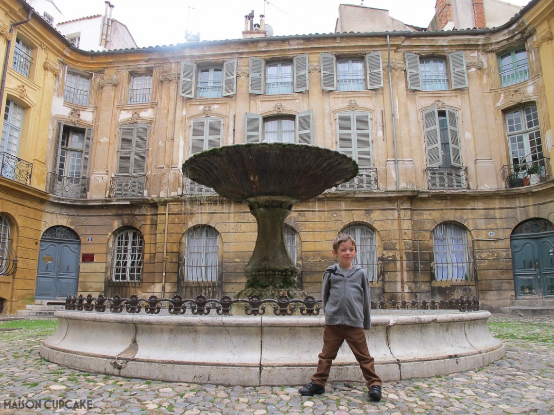 Fountain square in Aix en Provence